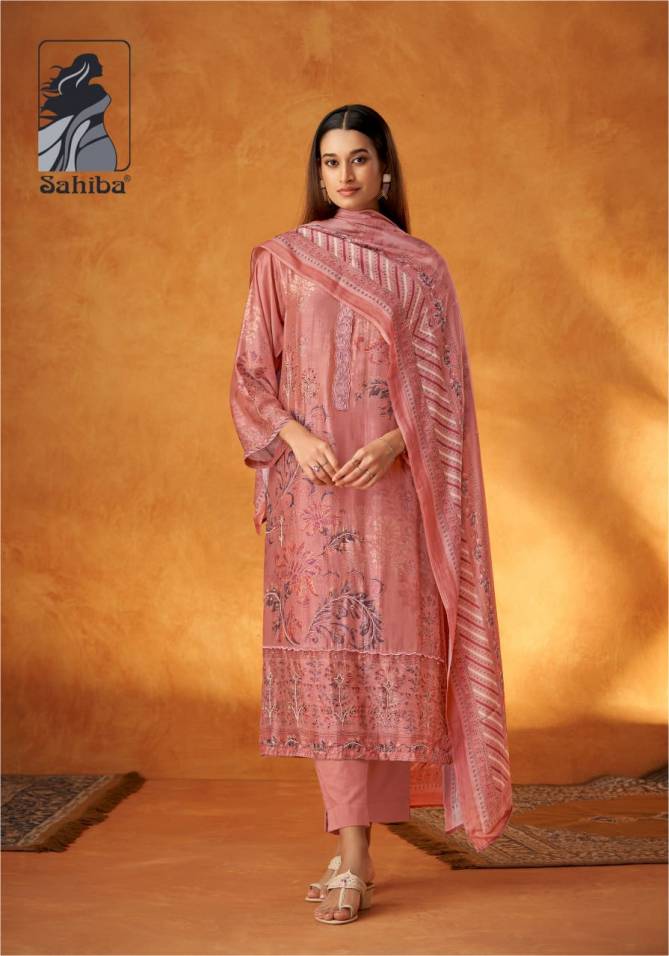 Yasmin By Sahiba Muslin Silk Digital Printed Dress Material Wholesalers In Delhi